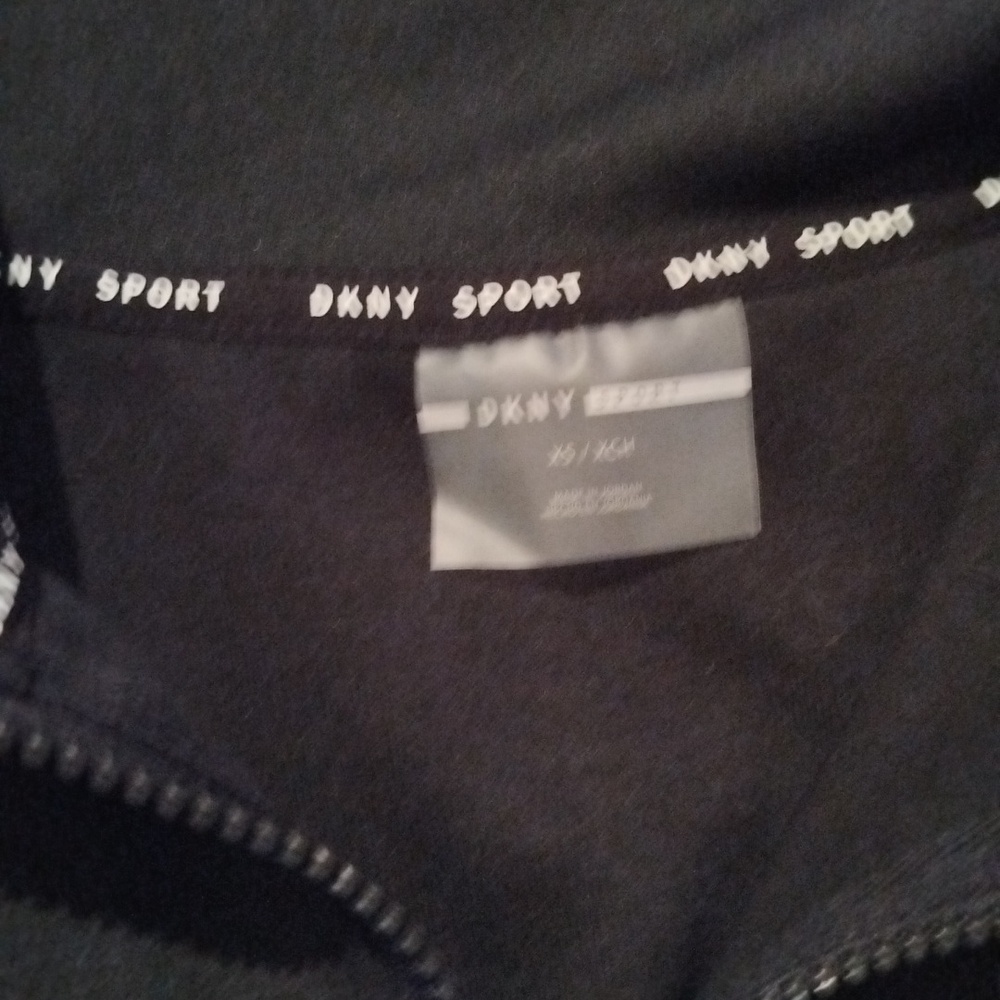 NWT DKNY Black, Blue and White Colorblock Half-Zip Pullover - XS - Picture 5 of 7